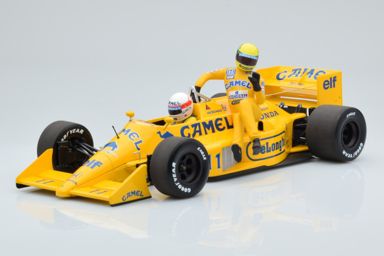 540871811  F1 Lotus Honda 99T A Senna Rigind on S Nakajima's Car Italian GP Minichamps 1/18