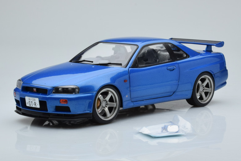 S1804306  Nissan Skyline GT-R R34 Blue Solido 1/18