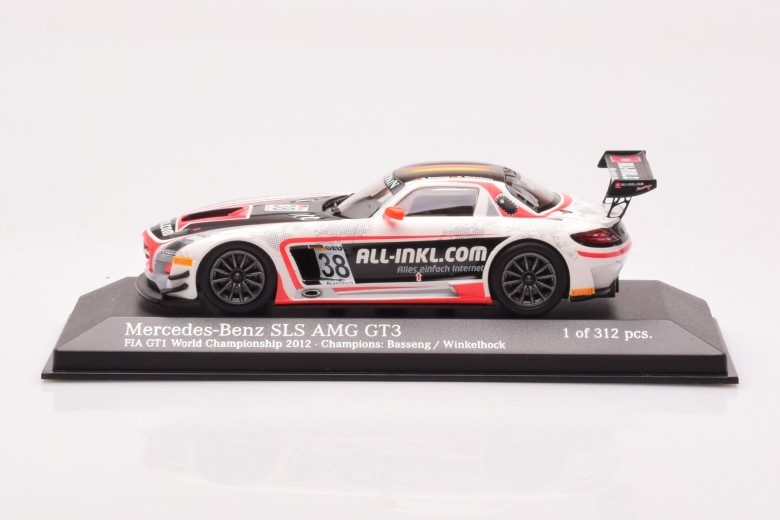 437123238  Mercedes SLS AMG GT3 n38 All inkl Munnich Motorsport Basseng Winkelhock FIA GT1 World Champions Minichamps 1/43