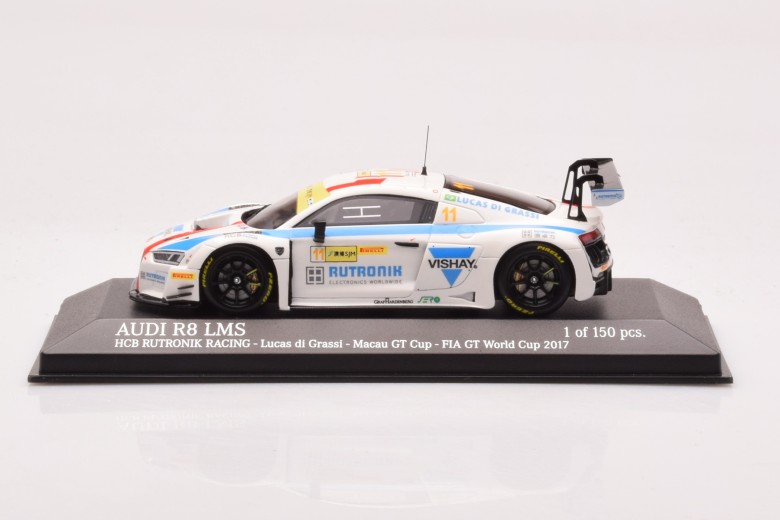 437171711  Audi R8 LMS HCB Rutronik Racing n11 di Grassi Macau GT Cup FIA GT World Cup Minichamps 1/43