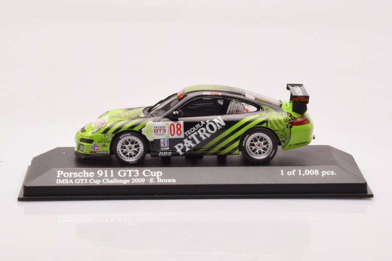 Porsche 911 997 GT3 Cup n8 E Brown IMSA GT3 Challange Minichamps 1/43