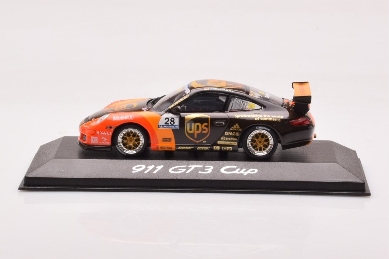 Porsche 911 997 GT3 Cup UPS Mobil1 n28 Brown Orange Minichamps 1/43