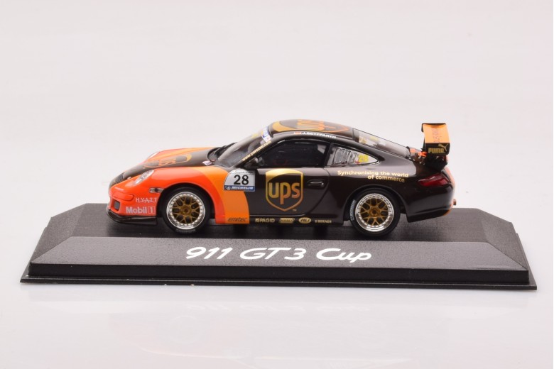Porsche 911 997 GT3 Cup UPS n28 Brown Orange Minichamps 1/43