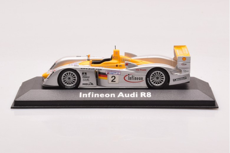 400021382  Audi R8 Infineon n2 Winner ALMS Petit Le Mans Minichamps 1/43