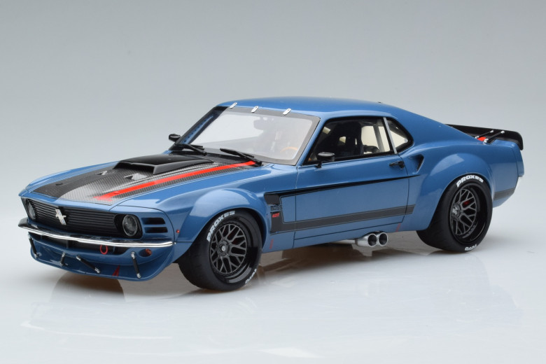 Ford Mustang Boss Cobra Ruffian Cars Blue GT Spirit 1/18