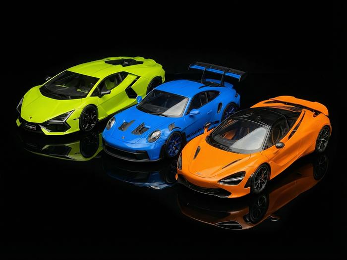Przedsprzedaż modeli kolekcjonerskich — Lamborghini, Porsche GT3 RS i McLaren