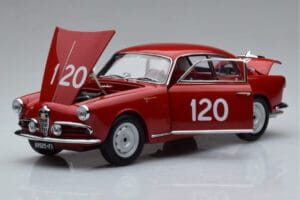 Alfa Romeo Giulietta SV #120 Mille Miglia 1956 Kyosho 1:18 08957A Metal — zdjęcie 2 z 9