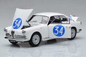 Alfa Romeo Giulietta SV #34 Targa Florio 1960 Kyosho 1:18 08957C Metal — zdjęcie 2 z 9