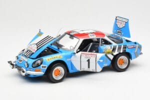 Alpine A110 1600S #1 Nicolas / Vial Winner Tour de Corse 1973 Kyosho 1:18 08485A Metal — zdjęcie 2 z 8