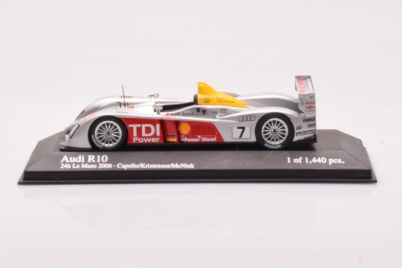 Audi R10 TDI LMP1 #7 R. Capello / T. Kristensen / A. McNish 24 Hours of Le Mans 2006 Minichamps 1:43 400061607 Metal
