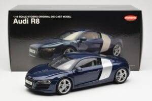 Audi R8 4.2 FSI V8 Niebieski Kyosho 1:18 09213BL Metal — zdjęcie 8 z 8
