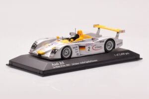 Audi R8 Infineon #2 L. Aiello / R. Capello / Pescatori 2nd Place 24 Hours of Le Mans 2001 Minichamps 1:43 400011202 Metal — zdjęcie 2 z 4