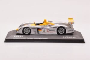 Audi R8 Infineon #2 L. Aiello / R. Capello / Pescatori 2nd Place 24 Hours of Le Mans 2001 Minichamps 1:43 400011202 Metal