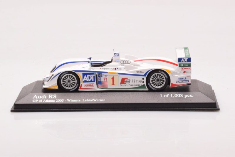 Audi R8 #1 J.J. Lehto / M. Werner GP of Atlanta Winners 2005 Minichamps 1:43 400051391 Metal