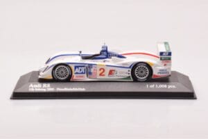 Audi R8 #2 E. Pirro / F. Biela / A. McNish 12 Hours of Sebring 2nd Place 2005 Minichamps 1:43 400051302 Metal