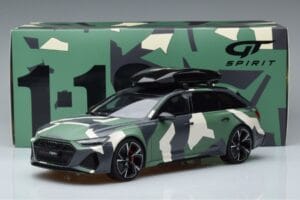 Audi RS6 C8 Avant Kamuflaż With Roof Top Asia Edition GT Spirit 1:18 CLDC014 Żywica — zdjęcie 6 z 6
