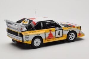 Audi Sport Quattro S1 E2 #4 S. Blomqvist / B. Cederberg Rally 1000 Lakes 1985 IXO 1:18 18RMC161A Metal — zdjęcie 2 z 6
