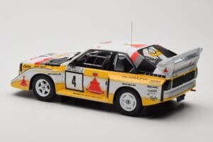 Audi Sport Quattro S1 E2 #4 S. Blomqvist / B. Cederberg Rally 1000 Lakes 1985 IXO 1:18 18RMC161A Metal — zdjęcie 5 z 6