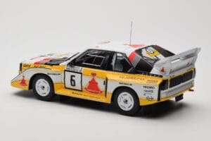 Audi Sport Quattro S1 E2 #6 H. Mikkola / A. Hertz Rally 1000 Lakes 1985 IXO 1:18 18RMC161B Metal — zdjęcie 5 z 6