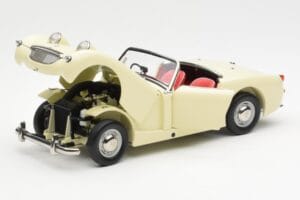 Austin-Healey Sprite Mk I Open Old English Biały Kyosho 1:18 08953EW Metal — zdjęcie 2 z 8