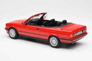 BMW 318i E30 Kabriolet Czerwony Norev 1:18 183210 Metal — zdjęcie 5 z 6