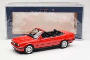 BMW 318i E30 Kabriolet Czerwony Norev 1:18 183210 Metal — zdjęcie 6 z 6