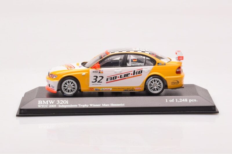 BMW 320i E46 Wiechers Sport #32 Hennerici / Wiechers WTCC 2005 Minichamps 1:43 400052432 Metal