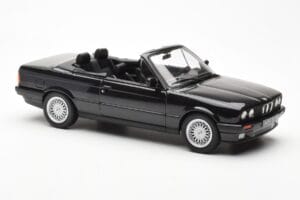 BMW 325i E30 Kabriolet Czarny Metaliczny Norev 1:18 183211 Metal — zdjęcie 4 z 6