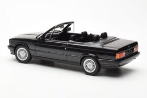 BMW 325i E30 Kabriolet Czarny Metaliczny Norev 1:18 183211 Metal — zdjęcie 5 z 6