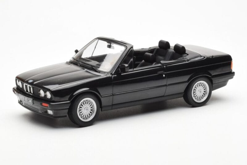 BMW 325i E30 Kabriolet Czarny Metaliczny Norev 1:18 183211 Metal