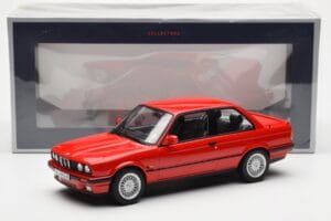 BMW 325i E30 Czerwony Norev 1:18 183202 Metal — zdjęcie 6 z 6