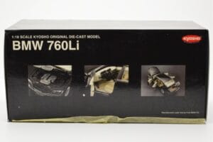 BMW 760Li E66 Czarny Kyosho 1:18 08572BK Metal — zdjęcie 8 z 9