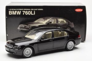 BMW 760Li E66 Czarny Kyosho 1:18 08572BK Metal — zdjęcie 9 z 9