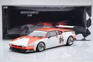 BMW M1 Equipe Dominique Lacaud #84 H. Stuck / Burger / D. Lacaud 24 Hours of Le Mans 1980 Minichamps 1:18 155802984 Metal — zdjęcie 6 z 6