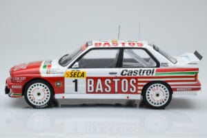 BMW M3 E30 Bastos #1 R. Ravaglia / E. Pirro / E. Van de Poele 24 Hours of Spa 1991 IXO 1:18 18RMC081A Metal — zdjęcie 3 z 6