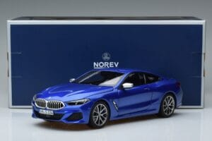 BMW M850i G15 Niebieski Metalik Norev 1:18 183286 Metal — zdjęcie 7 z 7
