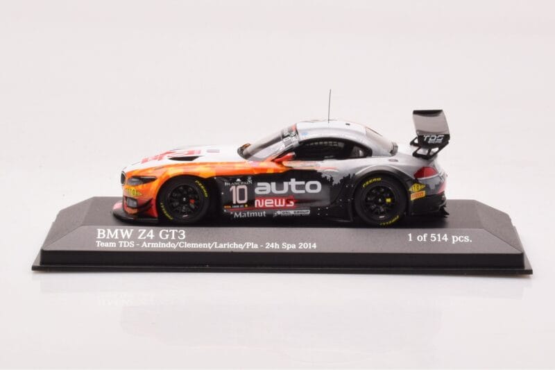 BMW Z4 GT3 #10 C. Pla Team TDS Racing 24 Hours of Spa 2014 Minichamps 1:43 437142010 Metal