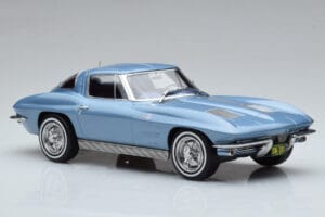 Chevrolet Corvette C2 Sting Ray Niebieski Norev 1:18 189050 Metal — zdjęcie 4 z 6