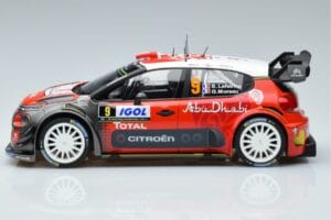 Citroen C3 WRC #9 S. Lefebvre / G. Moreau Tour de Corse 2017 Norev 1:18 181633 Metal — zdjęcie 3 z 6