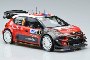 Citroen C3 WRC #9 S. Lefebvre / G. Moreau Tour de Corse 2017 Norev 1:18 181633 Metal — zdjęcie 4 z 6