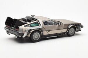 DeLorean DMC-12 Time Machine Back to the Future Srebrny Sun Star 1:18 2711 Metal — zdjęcie 5 z 8