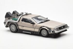 DeLorean DMC-12 Time Machine Back to the Future Srebrny Sun Star 1:18 2711 Metal — zdjęcie 6 z 8