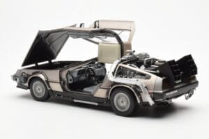 DeLorean DMC-12 Time Machine Back to the Future Srebrny Sun Star 1:18 2711 Metal — zdjęcie 7 z 8
