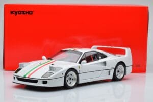 Ferrari F40 Perłowy Biały Italy Kyosho 1:18 08416PWT-G Metal — zdjęcie 8 z 8