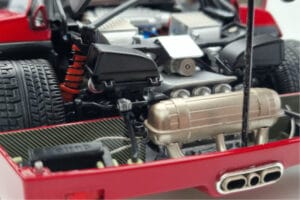 Ferrari F40 Czerwony Metaliczny Asia Exclusive Kyosho 1:18 08416RM-G Metal — zdjęcie 13 z 14