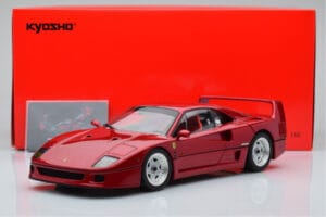 Ferrari F40 Czerwony Metaliczny Asia Exclusive Kyosho 1:18 08416RM-G Metal — zdjęcie 14 z 14
