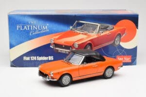 Fiat 124 BS Pomarańczowy Sun Star 1:18 4906 Metal — zdjęcie 8 z 8