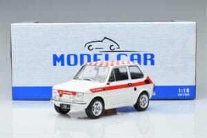 Fiat 126 Abarth Biały MCG 1:18 MCG18325 Metal — zdjęcie 6 z 6
