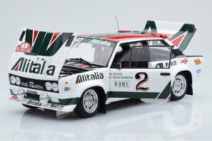 Fiat 131 Abarth Alitalia #2 W. Röhrl / C. Geistdörfer Rally Monte Carlo 1978 Kyosho 1:18 08376G Metal — zdjęcie 2 z 10
