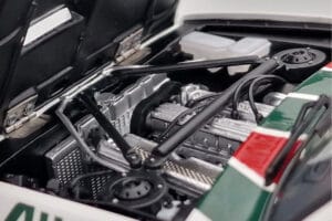 Fiat 131 Abarth Alitalia #2 W. Röhrl / C. Geistdörfer Rally Monte Carlo 1978 Kyosho 1:18 08376G Metal — zdjęcie 9 z 10